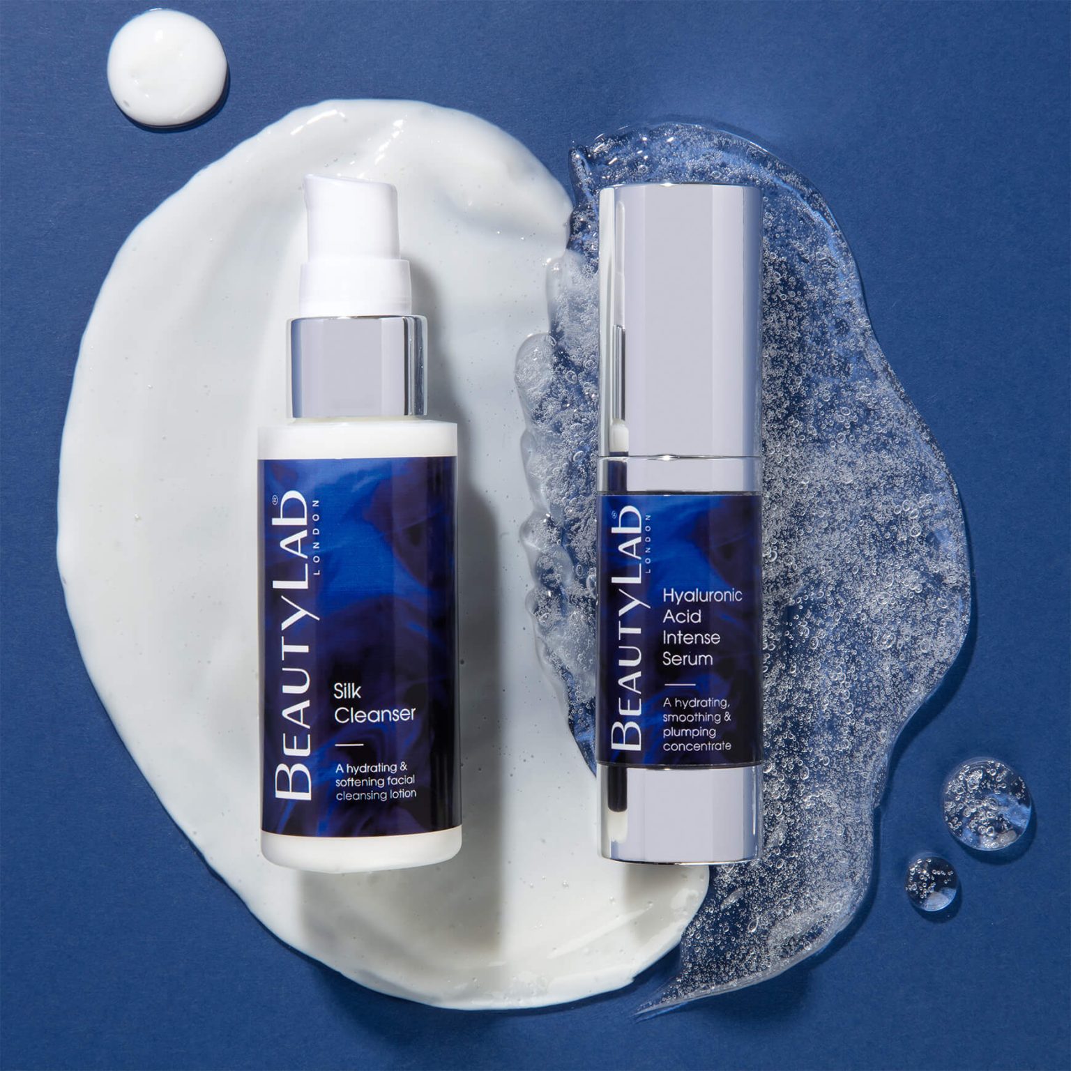 BeautyLab® Super-Hydration Cleanser & Serum Set - Product Textures