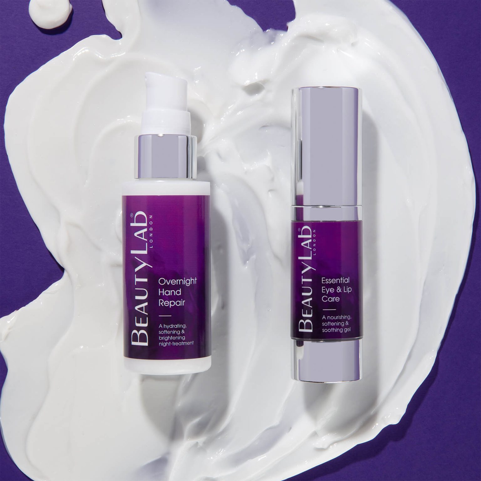 BeautyLab® Ultra-Nourishing Hands Lips & Eye Set - Product Textures